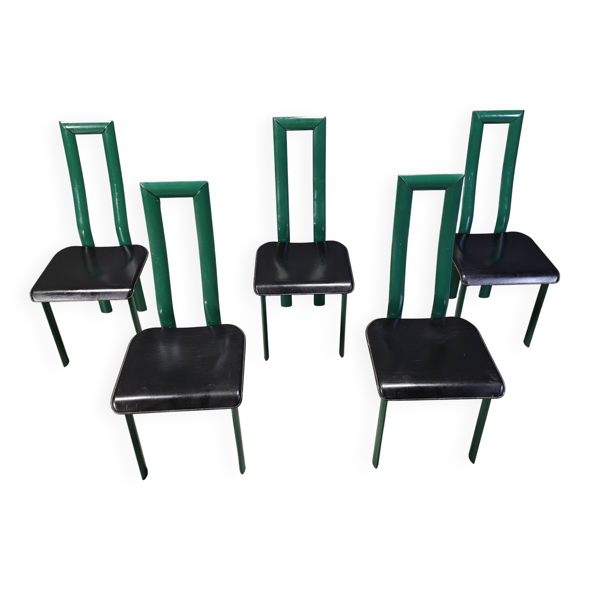 Italian Model Regia Dining Chairs by Antonello Mosca for Ycami, 1980s, Set