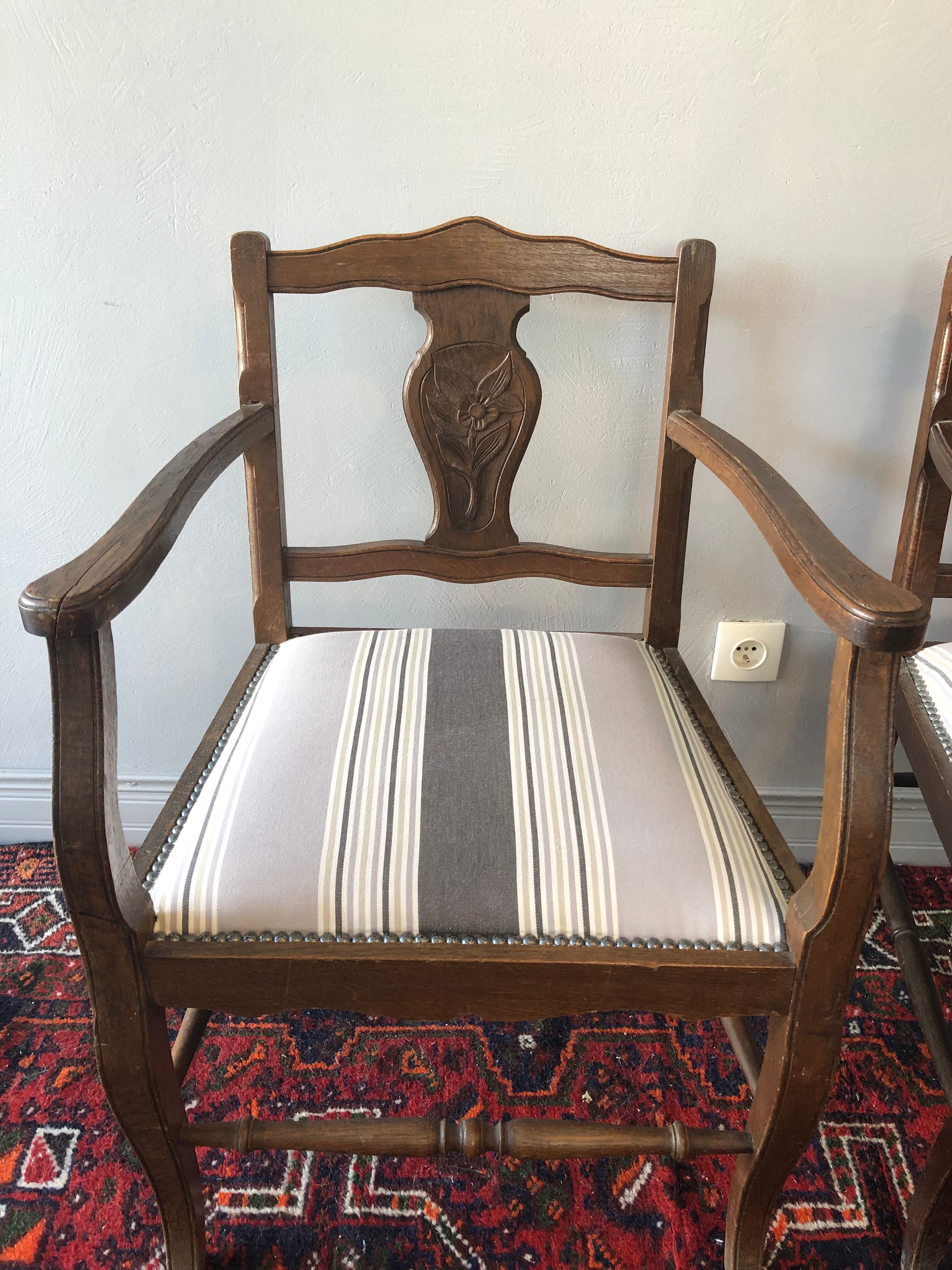Pair of antique armchairs