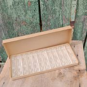 Set of 12 vintage double crystal knife rests with box