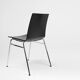 21th Century black design chair with wooden seat, Belgium
