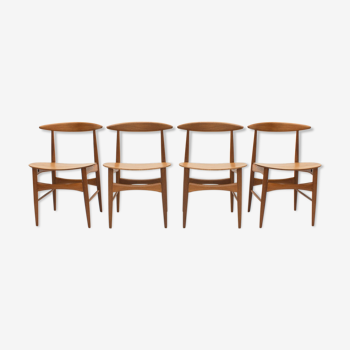 Danish Teak Dining Chairs by Mogens Kold, 1960s