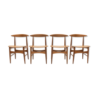 Danish Teak Dining Chairs by Mogens Kold, 1960s