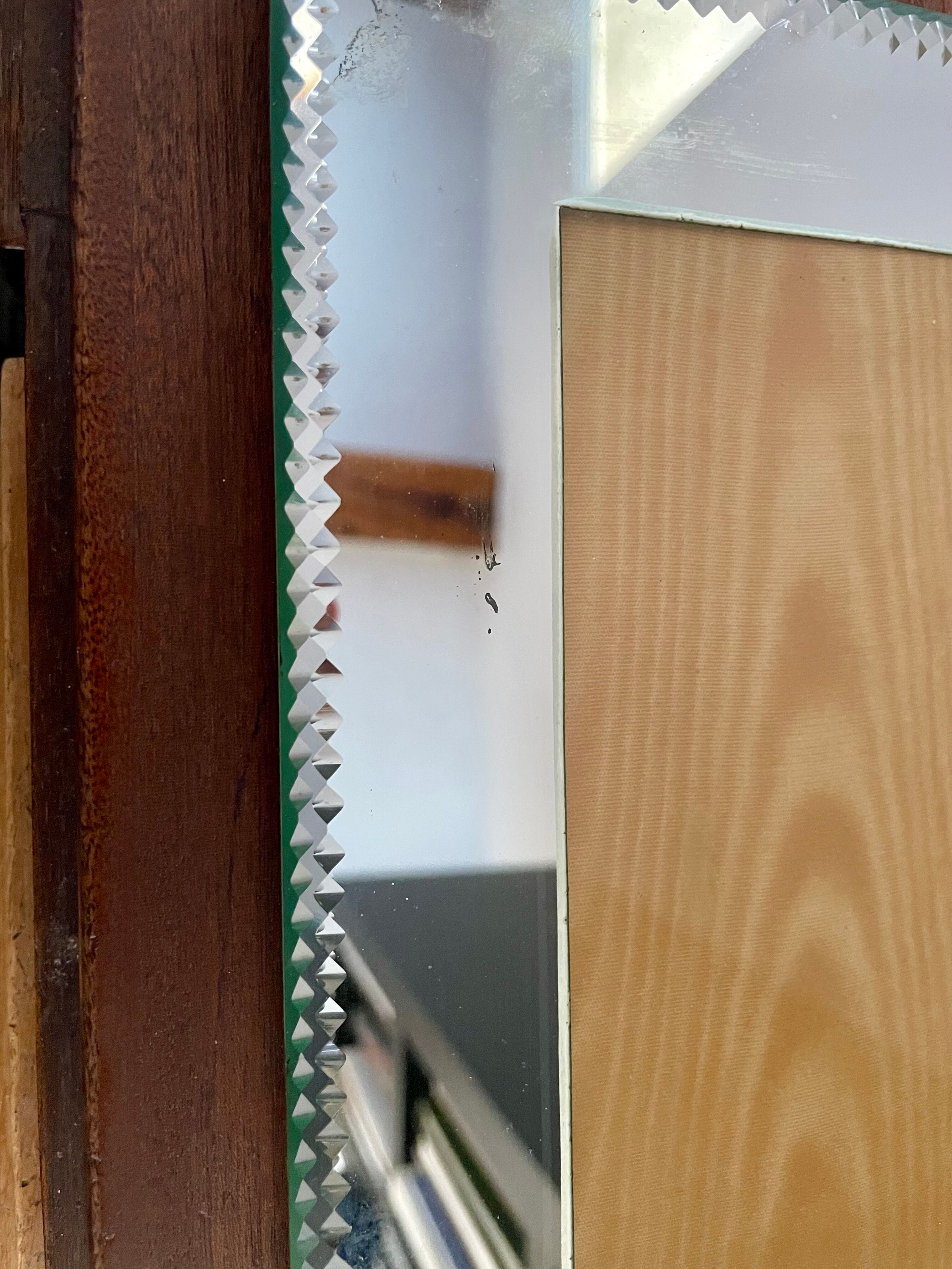 Antique mirror frame for photo