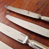Ercuis - Set of 12 Sully model table knives - in silver metal