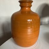 XXXL vase of orange ceramic Italian design 1970
