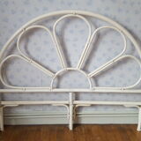 Rattan bed 2 seats vintage 70