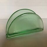 Green glass mail holder