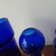 Ensemble de cinq vases en verre cobalt du milieu du siècle, Harzkristall, Marita Voigt, 1970