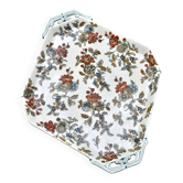 Plat ancien Sarreguemines hexagonal modèle Hanoi XIXème siècle