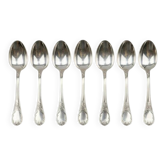 Lot de 6 cuillères moka Christofle modèle Marly – métal argenté – 10 cm