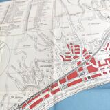 Tourist plan map of Nice 1950 Côte d'Azur