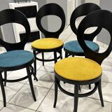 Set of 4 Baumann Bistro chairs, Mouette model, vintage 1970