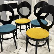 Set of 4 Baumann Bistro chairs, Mouette model, vintage 1970