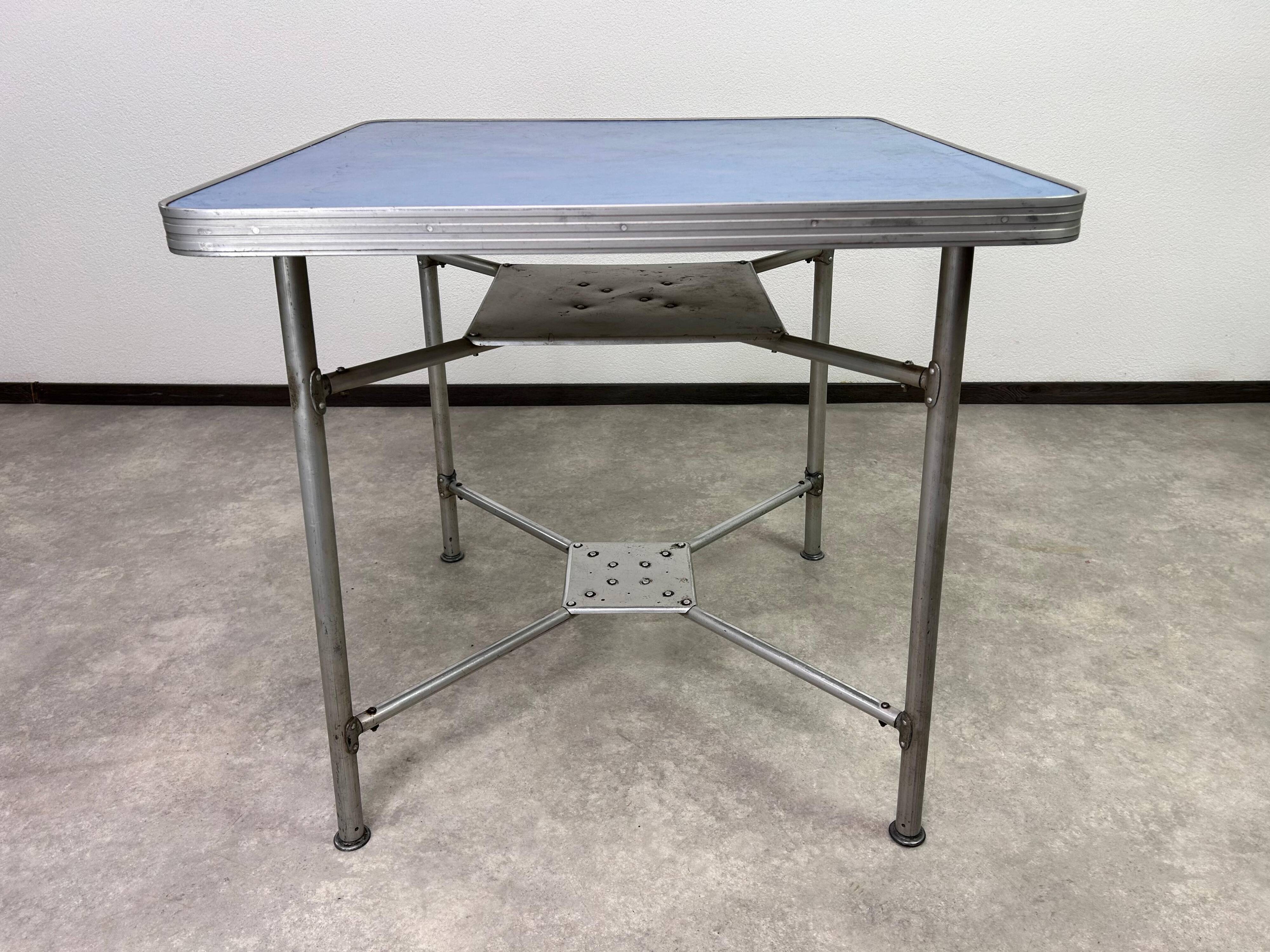 Vintage aluminium dining set