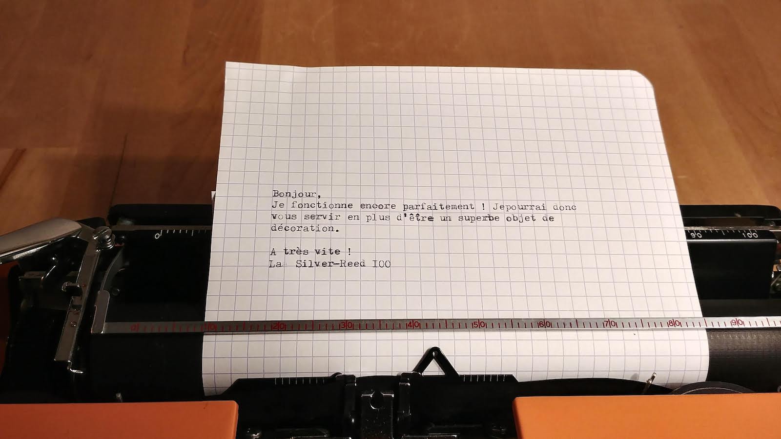 100 Silver Reed typewriter