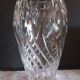 Antique large cut crystal vase
