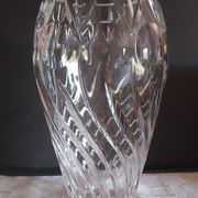 Antique large cut crystal vase