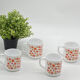 Quatuor de mugs, arcopal france, scania, vintage , fleurs orange