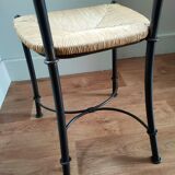 Set of 4 wrought iron chairs and mulching