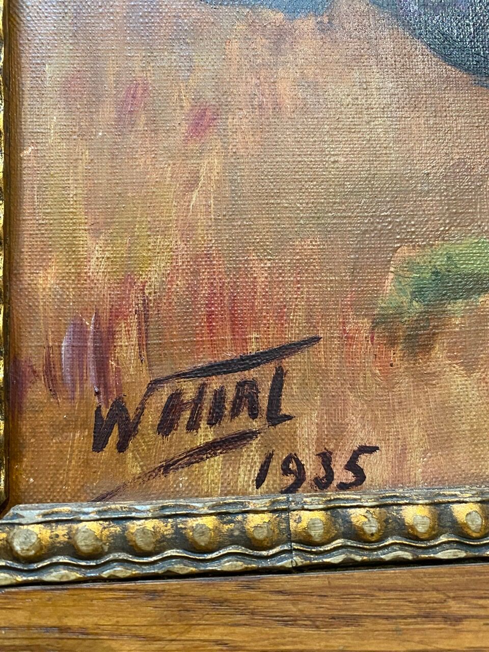 Still life with quetsches and pears signed and dated 1935