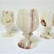 Three onyx candlesticks from the 70s