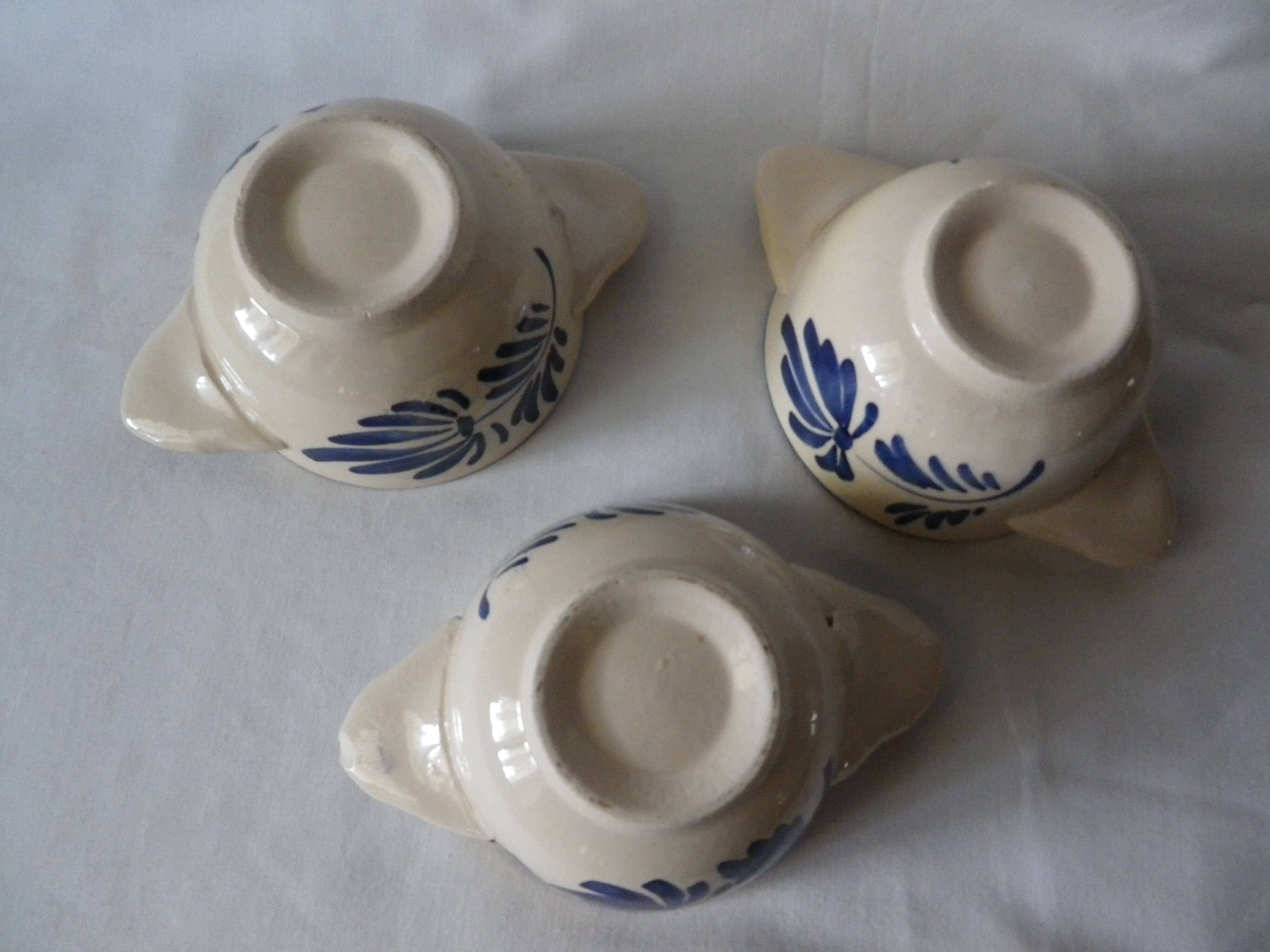 set of 3 small eared bowl