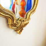 Rococo vintage gold mirror, 32x57cm