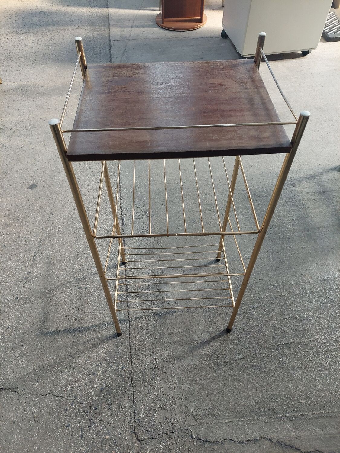 Gilded metal side table