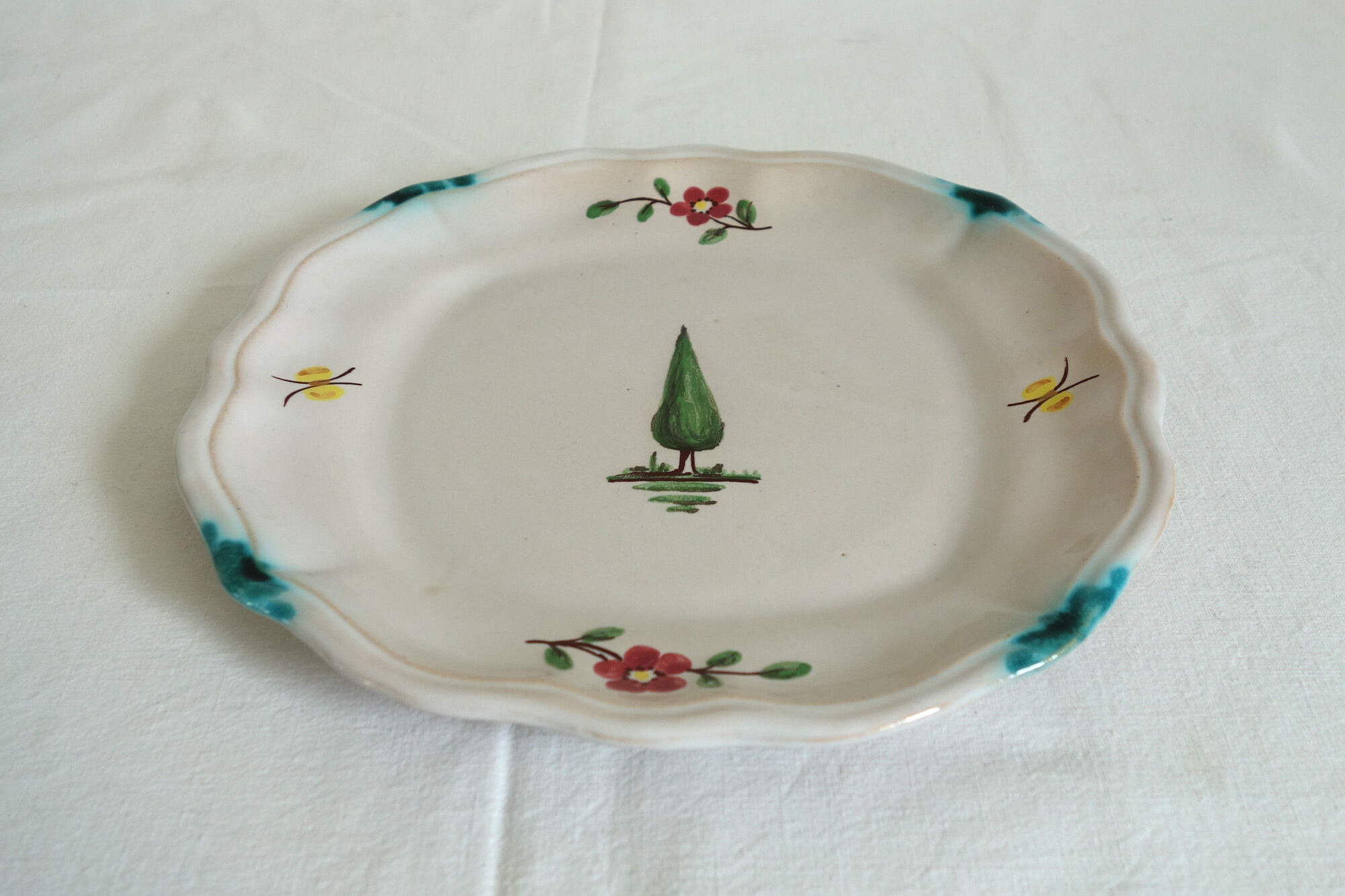 Set of 7 antique earthenware plates by the Gastine Aubagne sisters (13)