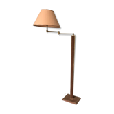 Articulated floor lamp in brass and velvet