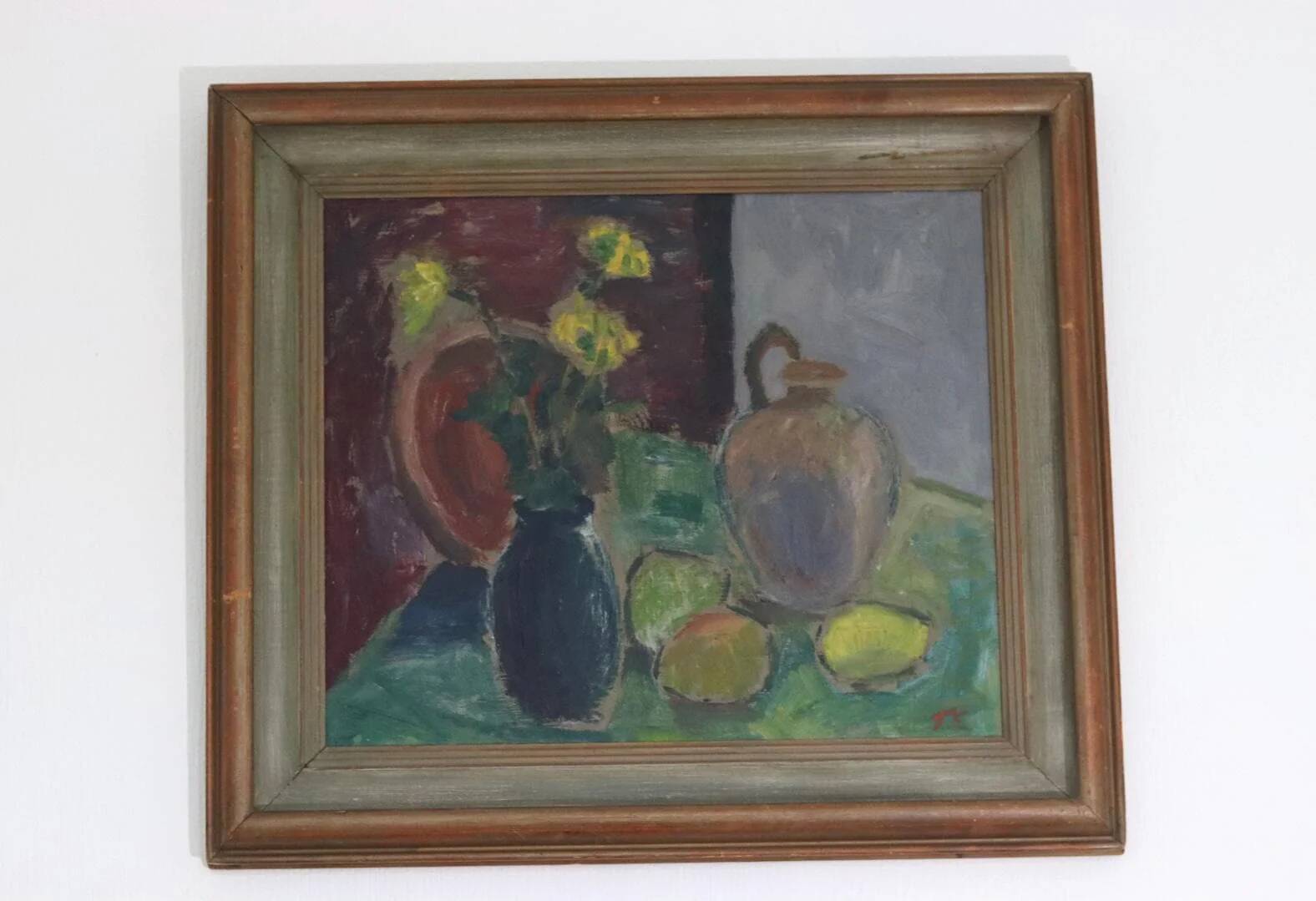 Nature morte : Vases et fruits par T.S.