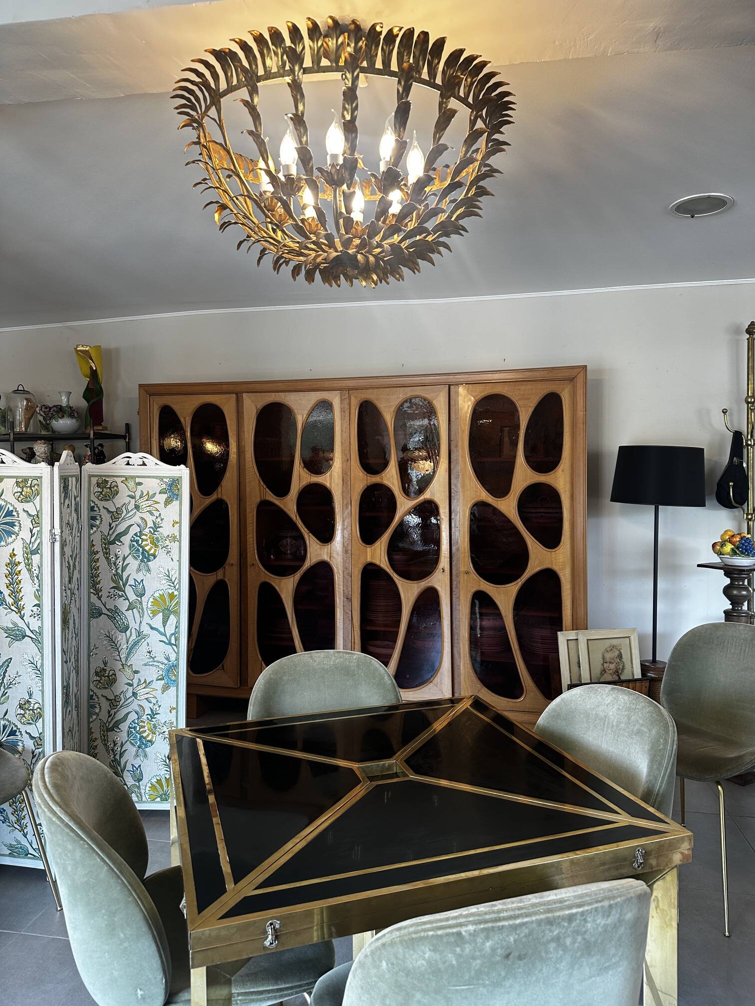 Brass chandelier 1960