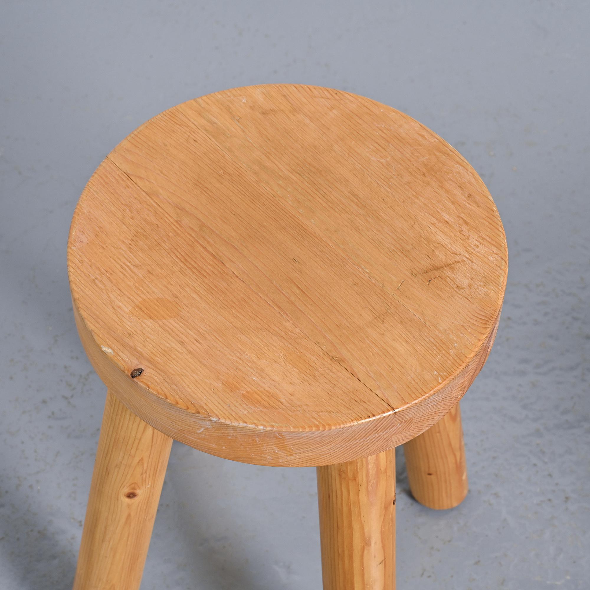 Paire de tabourets par René Martin, Méribel, circa 1965