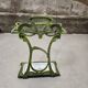 Art Nouveau umbrella stand in green enamelled cast iron