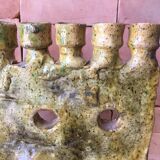 Tamegroute pottery menorah candle holder