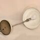 Desk lamp 50s 60s flexible brass metal beige vintage bedside casserole
