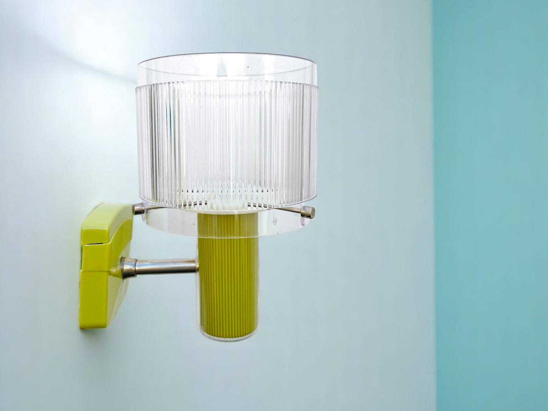 Portuguese mid century modern green  wall sconce light