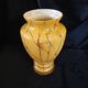 Vase larochère marbré jaune et rouge