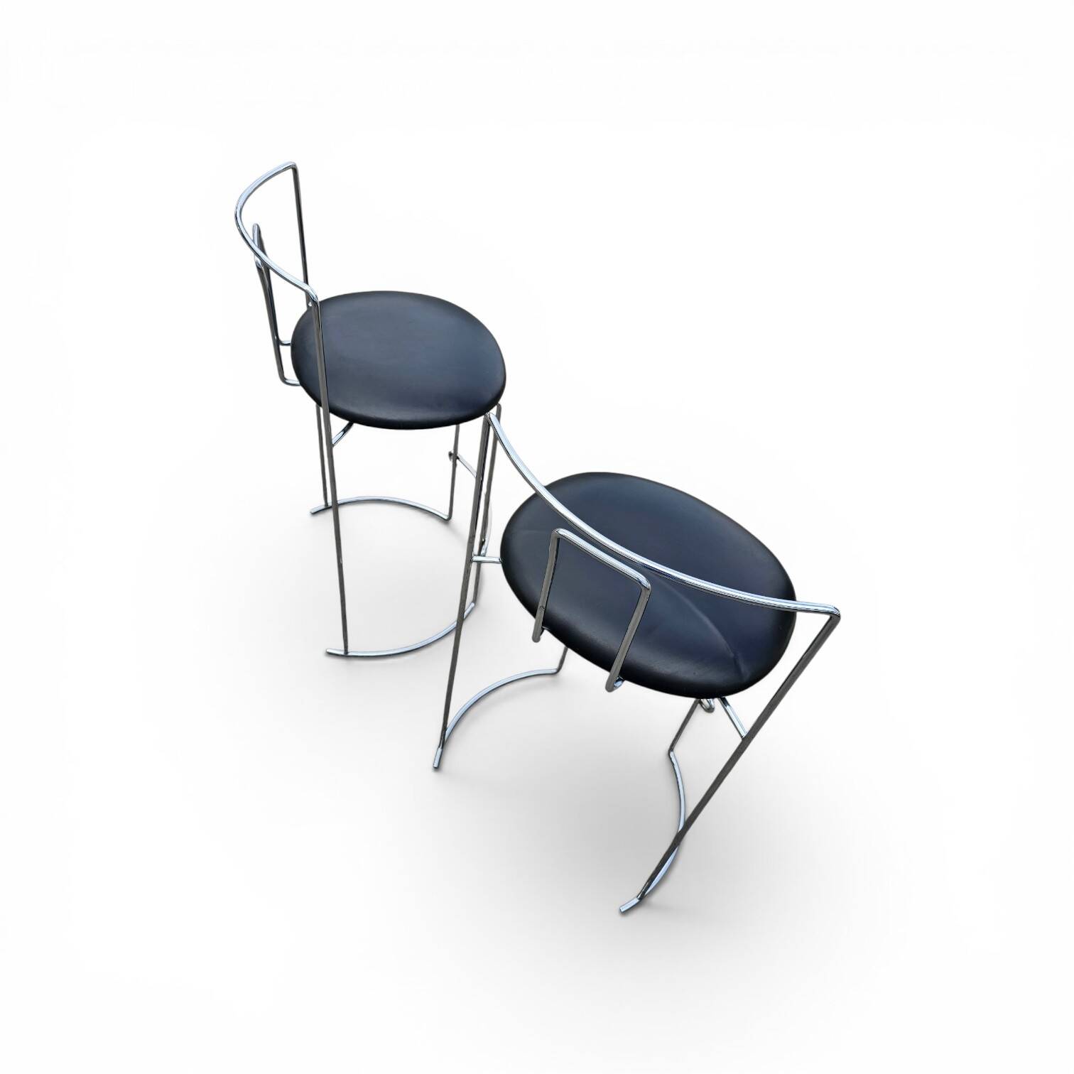 2 x Gaja stool by Kazuhide Takahama for Simon Gavina / black leather