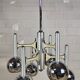 Italian design chrome vintage Space Age Gaetano Sciolari pendant lamp