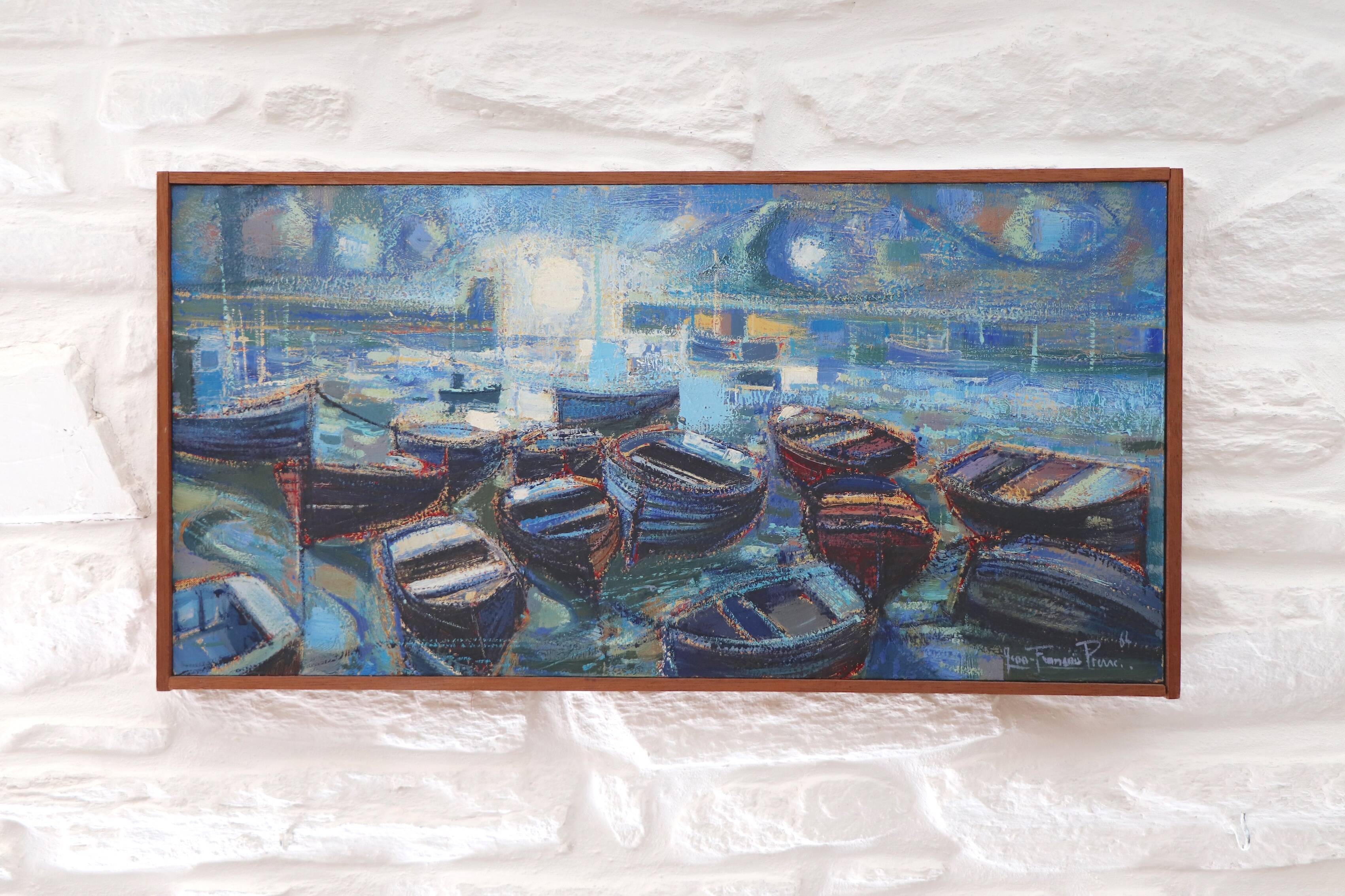 Oil on canvas — The boats at night, 1964