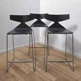 Set of 3 Saya bar stools, Arper