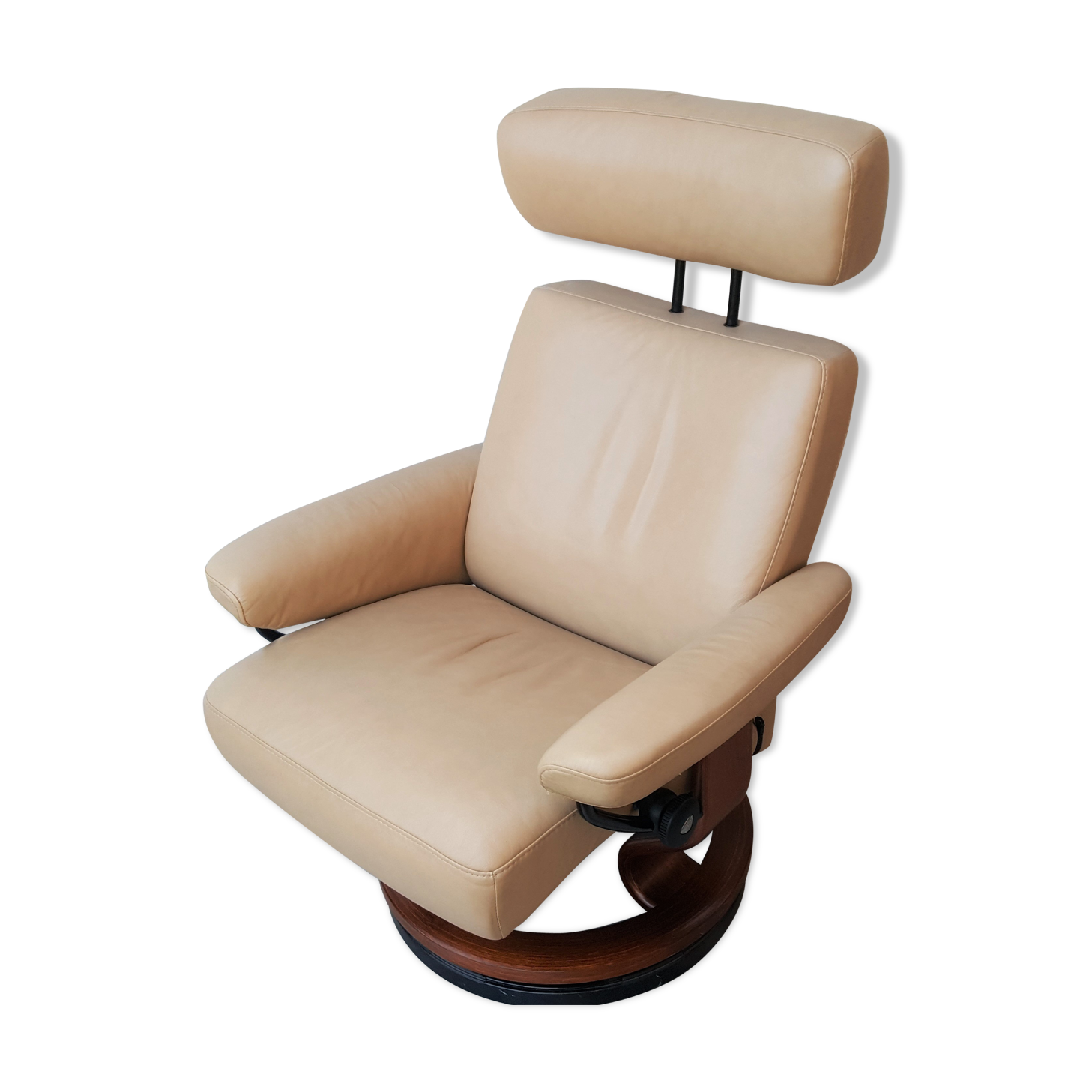 Scandinavian vintage leather armchair Ekornes Stressless