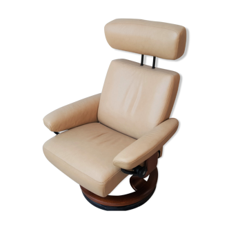 Scandinavian vintage leather armchair Ekornes Stressless