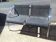 Painted and chromed steel bench seat, circa 1980