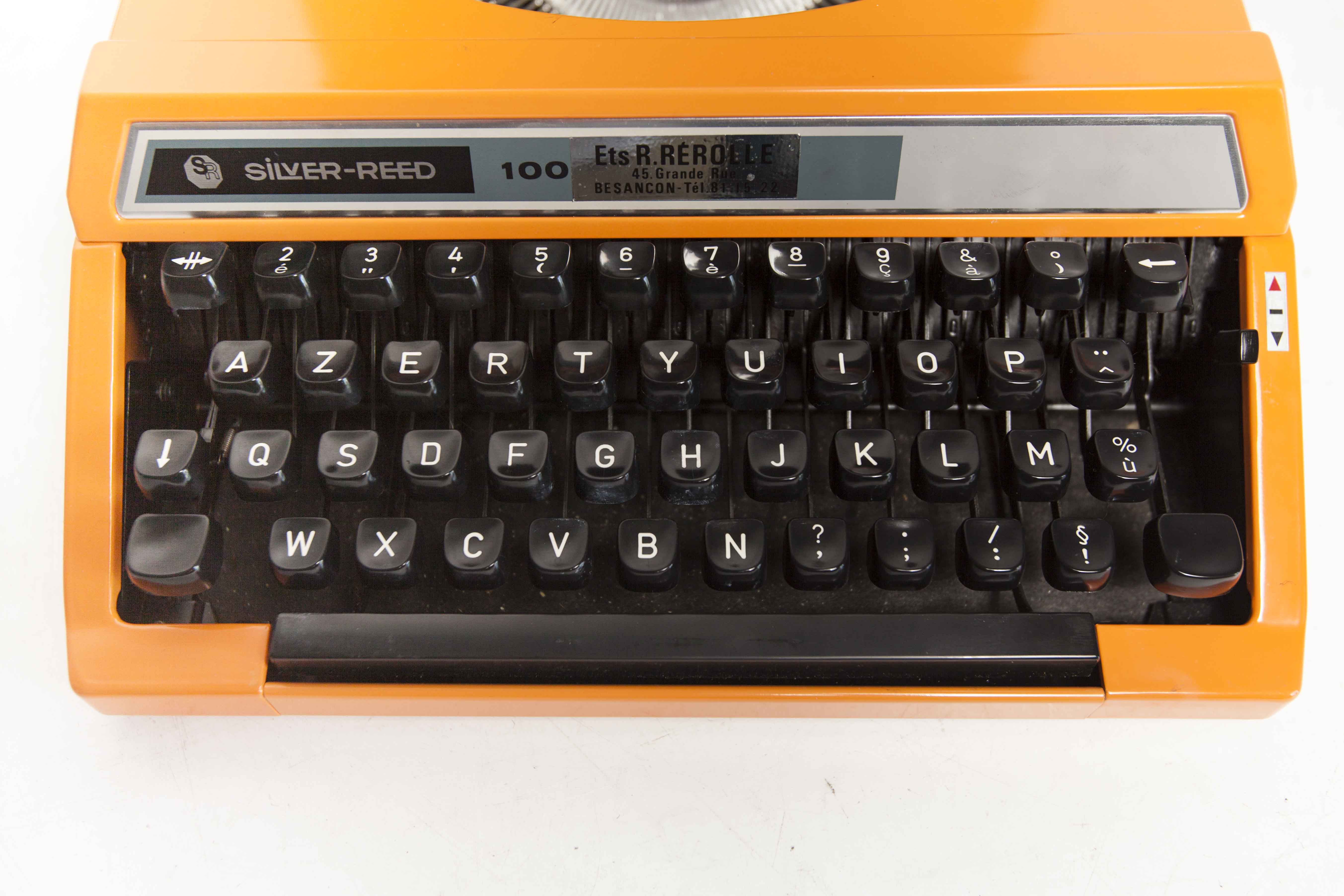 Revised Orange Silver Reed 100 Typewriter and New Ribbon 1977