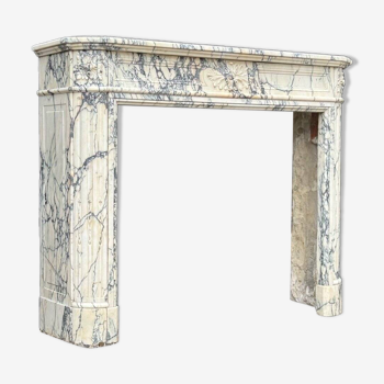 Louis XVI Style Fireplace In Violet Breccia Marble Circa 1880