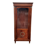 Empire style mahogany and mahogany veneer display case