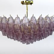 Carlo Scarpa Style Mid-Century Murano Glass Poliedri Chandelier by Venini
