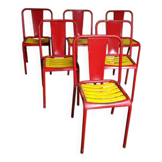 6 chaises Tolix T4